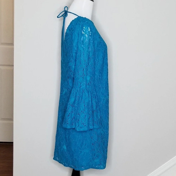 NWT Laundry Shelli Segal Bell Sleeve Lace Dress 8 - Picture 4 of 8